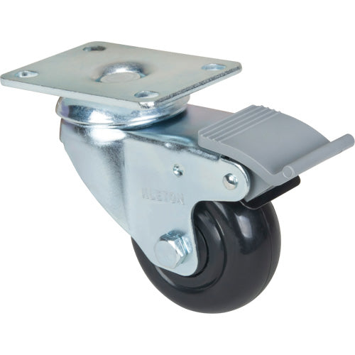 Roulette, Pivotant avec frein, 3" (76,2 mm), Polyoléfine, 250 lb (113,4 kg) - MP578