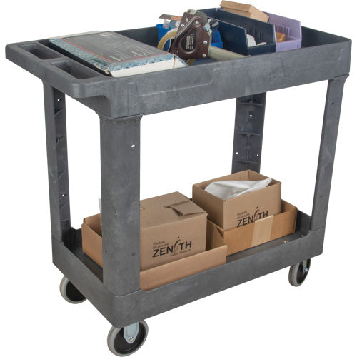 Chariot utilitaire pour l'entretien, 2 tiers, 16-1/2" x 32-1/2" x 34-1/2", Capacité 550 lb - MP640