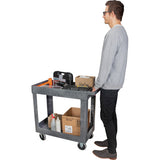 Chariot utilitaire pour l'entretien, 2 tiers, 16-1/2" x 32-1/2" x 34-1/2", Capacité 550 lb - MP640