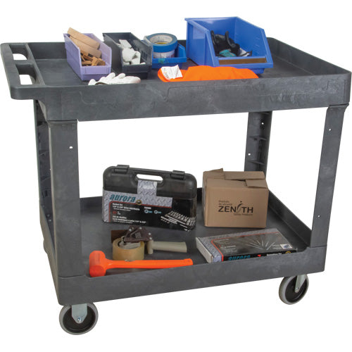 Chariot utilitaire pour l'entretien, 2 tiers, 24-5/8" x 32-1/2" x 40", Capacité 550 lb - MP641