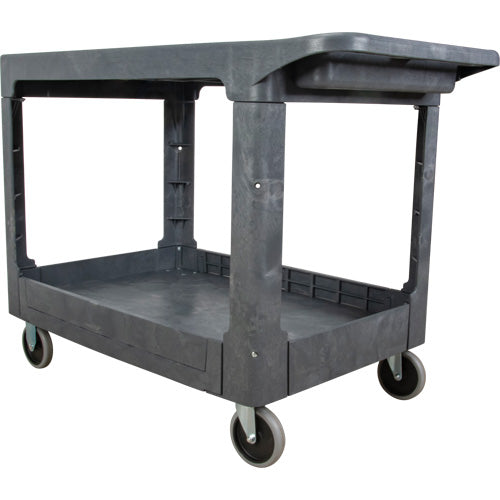 Chariot utilitaire pour l'entretien avec tablette plate, 2 tiers, 25-1/4" x 32-1/4" x 44", Capacité 550 lb - MP642