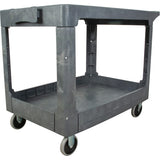 Chariot utilitaire pour l'entretien avec tablette plate, 2 tiers, 25-1/4" x 32-1/4" x 44", Capacité 550 lb - MP642