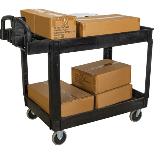 Chariot utilitaire, 2 tiers, 25-5/8" x 33-1/2" x 43-3/4", Capacité 550 lb - MP997