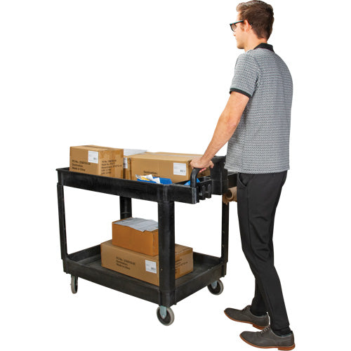 Chariot utilitaire, 2 tiers, 25-5/8" x 33-1/2" x 43-3/4", Capacité 550 lb - MP997