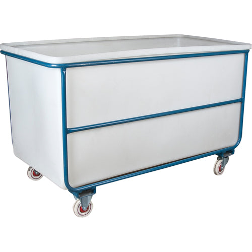 Chariot-caisse à parois droites, Polyéthylène blanc, 57" lo x 34" la x 33" h, Volume 22 pi³, Capacité 1000 lb - MO002