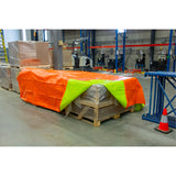 Bâche tissée robuste haute visibilité, Vert/Orange, 16' x 20' x 12 mils - NAA096