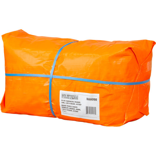 Bâche tissée robuste haute visibilité, Vert/Orange, 40' x 60' x 12 mils - NAA098