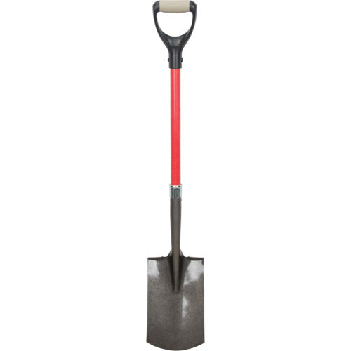 Heavy Duty Shovels, Fiberglass, Carbon Steel Blade, D-Grip Handle, 30-1/2" Length - NJ143