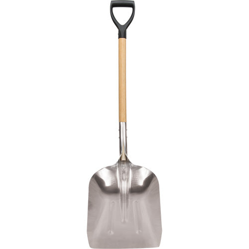 Hollow Shovel, Wood, Aluminum Blade, D-Grip Handle, 24-1/2" Length - NM985