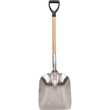 Hollow Shovel, Wood, Aluminum Blade, D-Grip Handle, 24-1/2" Length - NM985
