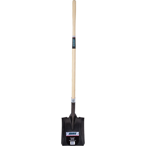 Heavy Duty Square Shovel, Hardwood, Carbon Steel Blade, Straight Handle, 48" Length - NN238