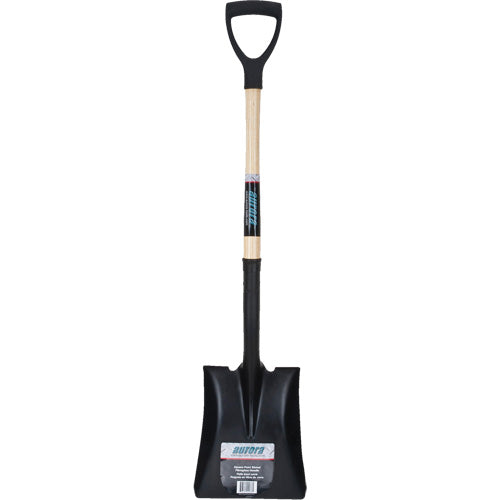 Square Shovel, Hardwood, Hardened Steel Blade, D-Grip Handle, 29" Length - NN245