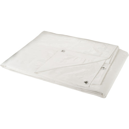 Bâche, Robuste, Blanc, 8' x 6' x 6 mils - NN385