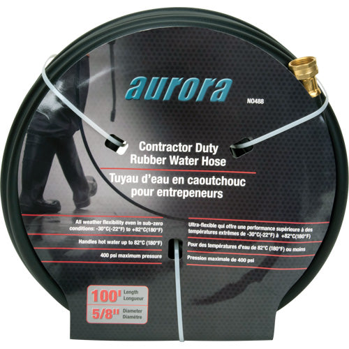 Contractor Grade Rubber Hose, Rubber, 5/8" dia x 100' - NO488
