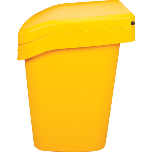 Salt and Sand Container, With Hasp, 21" x 27" x 26", 4.24 cu ft, Yellow - NO614