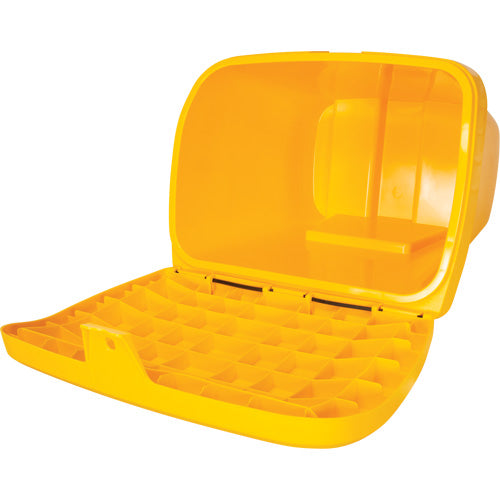 Salt and Sand Container, With Hasp, 21" x 27" x 26", 4.24 cu ft, Yellow - NO614
