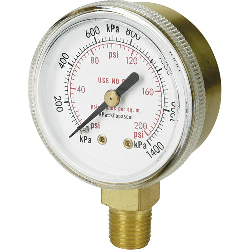 Manomètres en laiton,  2", 4000 PSI, Fixation inférieure, Analogique - NT620