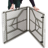 Folding Table, Rectangular, 72" W x 30" L, Polyethylene, White - ON601