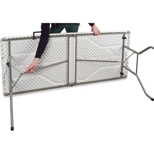 Folding Table, Rectangular, 72" W x 30" L, Polyethylene, White - ON601