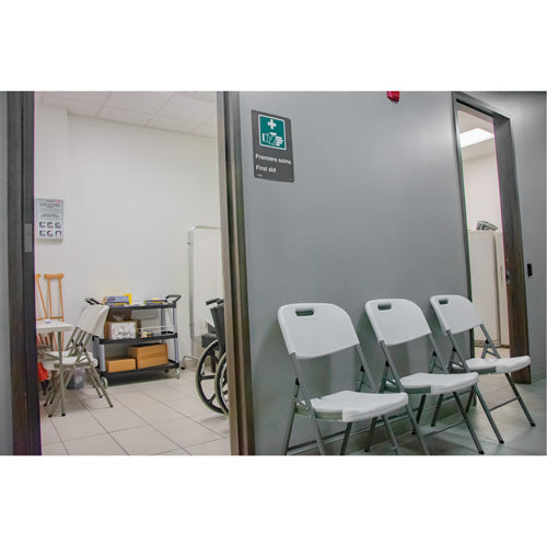 Folding Chairs, Polyethylene, White, 350 lb Capacity - ON602