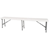 Folding bench, Polyethylene, 72" l x 12" w x 17" h - ON699