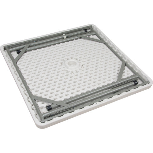 Folding Table, Square, 34" W x 34" L, Polyethylene, White - OQ714