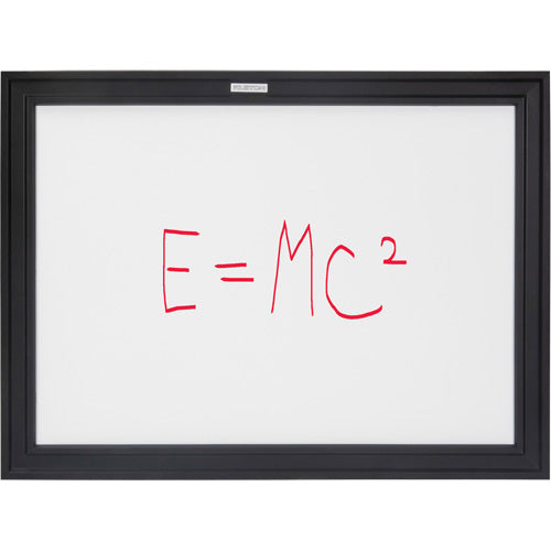Black MDF Framed Whiteboard, Dry Erase/Magnetic, 24" W x 18" H - OR130