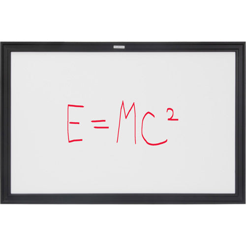 Black MDF Framed Whiteboard, Dry Erase/Magnetic, 36" W x 24" H - OR131