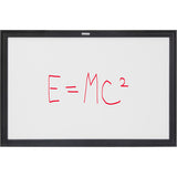 Black MDF Framed Whiteboard, Dry Erase/Magnetic, 36" W x 24" H - OR131