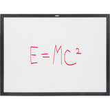Black MDF Framed Whiteboard, Dry Erase/Magnetic, 48" W x 36" H - OR132