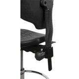 Sturdy and ergonomic stool, mobile, adjustable, 39" - 48", polyurethane seat, black - OR330