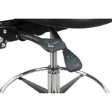 Sturdy and ergonomic stool, mobile, adjustable, 39" - 48", polyurethane seat, black - OR330