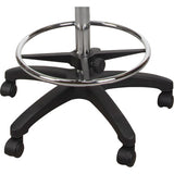 Sturdy and ergonomic stool, mobile, adjustable, 39" - 48", polyurethane seat, black - OR330