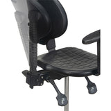 Heavy Duty Ergonomic Stool with Adjustable Armrests, Stationary, Adjustable, 39" - 48", Polyurethane Seat, Black - OR333