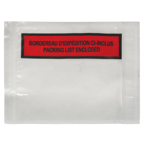 Packing Slip Pocket, 4-1/2" L x 5-1/2" W, Back Insert Style - PF878