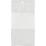 Poly Bags with White Write-On Space, Resealable, 5" x 3", 2 mils - PF918