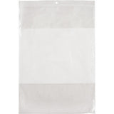 Poly Bags with White Write-On Space, Resealable, 12" x 9", 2 mils - PF951