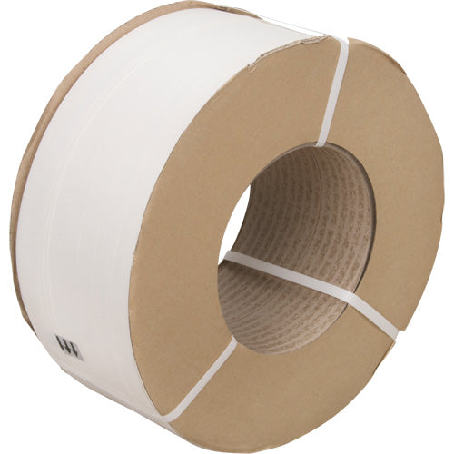 Strapping, Polypropylene, 1/2" W x 9900' L, White, Machine Gauge - PF984