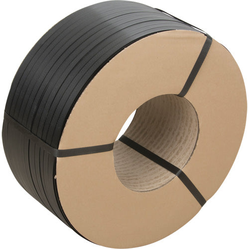 Strapping, Polypropylene, 5/8" W x 6000' L, Black, Hand Gauge - PF988