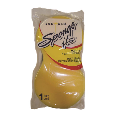 Éponge multiusage jaune Sun Glo Sponge Its dans son emballage