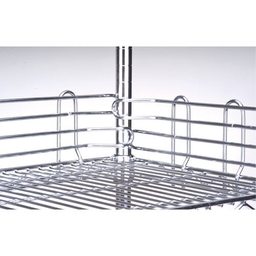 Rebord pour étagère en treillis chromaté - RL614