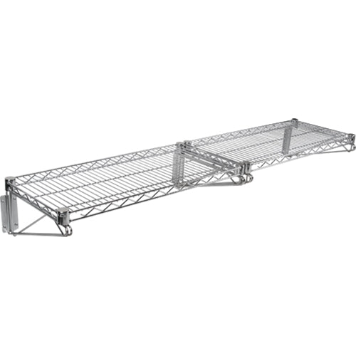 Wire Wall Shelf Kit, Double Bracket, 200 lb Capacity, 14" D - RL912