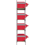 Étagères larges avec bacs géants en plastique, Acier, Sans boulons, Capacité 800 lb, 66" la x 72" h x 18" p - RL980