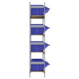 Étagères larges avec bacs géants en plastique, Acier, Sans boulons, Capacité 800 lb, 66" la x 72" h x 18" p - RL981