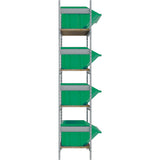 Étagères larges avec bacs géants en plastique, Acier, Sans boulons, Capacité 800 lb, 66" la x 72" h x 18" p - RL982