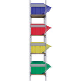 Étagères larges avec bacs géants en plastique, Acier, Sans boulons, Capacité 800 lb, 66" la x 72" h x 18" p - RL989