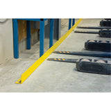 Rails protecteurs arrêts de charge avec ancrage au sol, Acier, 48" lo x 5" h, Jaune - RN065