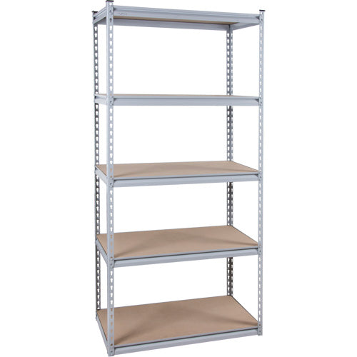 Rayonnage robuste, Acier, Sans boulons, Capacité 1200 lb, 48" la x 72" h x 18" p - RN457