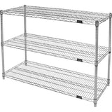 Étagères robustes en treillis chromaté, Tiers 3, 48" la x 33" h x 18" p - RN845