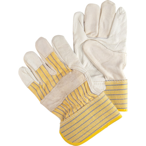 Abrasion Resistant Fitter's Gloves, Large, Cowhide Grain Leather Palm - SA619